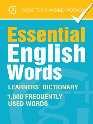 cover image of Webster's Word Power Essential English Words